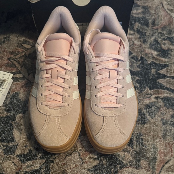 Adidas Women's Light Pink Platform Sneakers - Picture 4 of 6